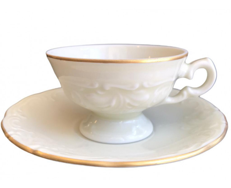 King Çekoslavak El Yapımı 6 Lı Türk Kahve Fincanı Mat Altın