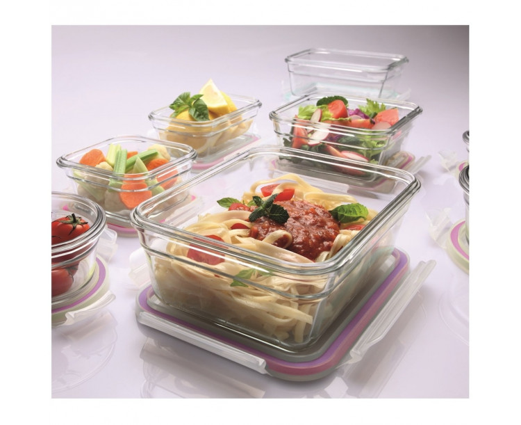 GLASSLOCK KARE CAM SAKLAMA KABI 900ML D-MCSB090