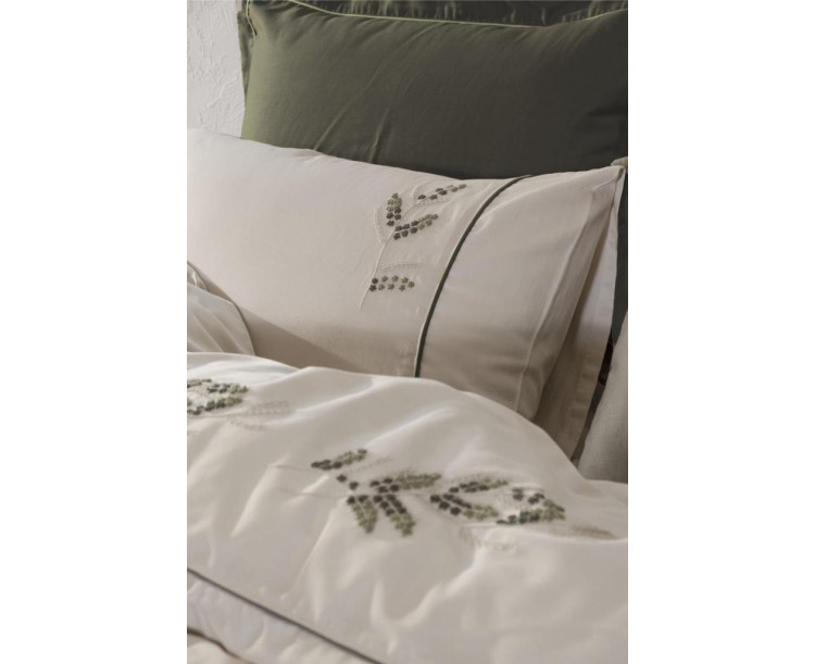 ECOCOTTON DERİN Çİft Kişilik Nevresim Takımı Yeşil 200*220