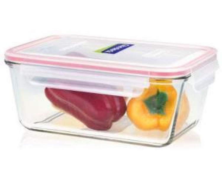 GLASSLOCK DİKDÖRTGEN MİNİ CAM SAKLAMA KABI 150ML D-MCRB015