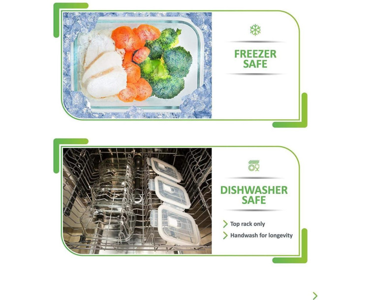 GLASSLOCK DİKDÖRTGEN CAM SAKLAMA KABI 715ML D-MCRB071