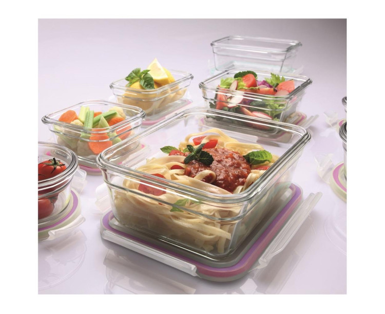 GLASSLOCK KARE CAM SAKLAMA KABI 490ML D-MCSB049