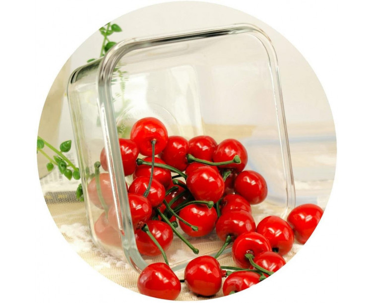 GLASSLOCK KARE CAM SAKLAMA KABI 900ML D-MCSB090