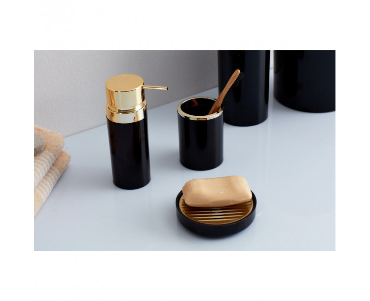 Primanova Lenox Sabunluk Siyah Altın M-E32-06-A