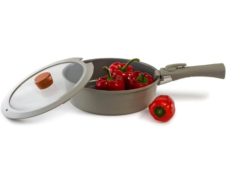 Neoflam Midas Orta Boy Çıkarılabilir Kulp Gri 9 Parça Tencere Seti D-NEOMDS9I-07