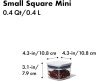 OXO POP SAKLAMA KABI KARE MINI 0.4 LT 11236700
