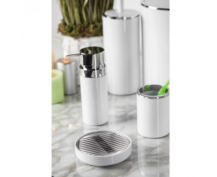 Primanova Lenox 5 Parça Banyo Seti Beyaz Krom M-SAS03-01