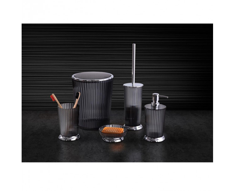 Primanova Nely Diş Fırçalık Şeffaf Siyah M-SA15-25