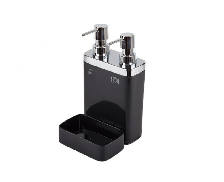 Primanova Viva Süngerlikli 2'li Sıvı Sabunluk Siyah M-E10-06