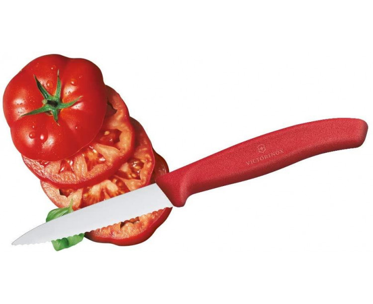 ​​​​​​​​​​​​​​​Victorinox 6.7631 8cm Tırtıklı Soyma Bıçak Kırmızı Sivri
