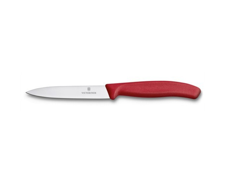 Victorinox 6.7701 10cm Soyma Bıçak Kırmızı Sivri
