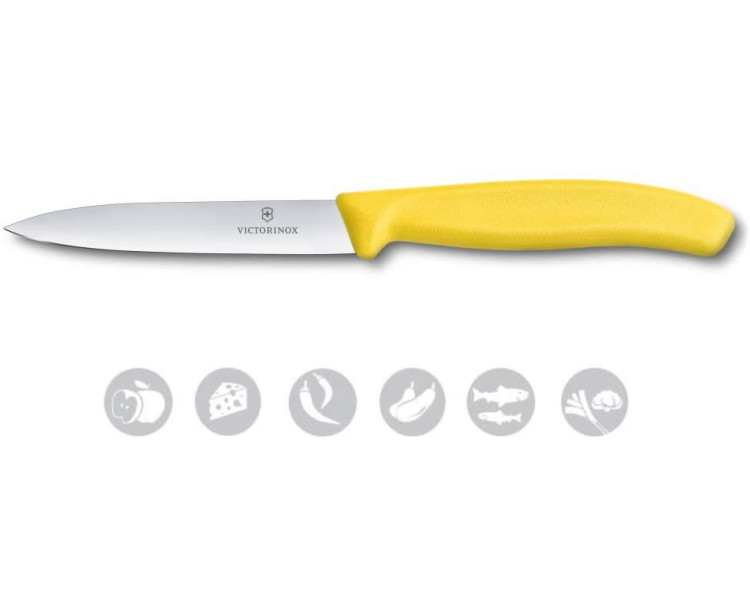 VICTORINOX SOYMA BIÇAĞI SARI 10CM DÜZ SİVRİ UÇ 6.7706.L118
