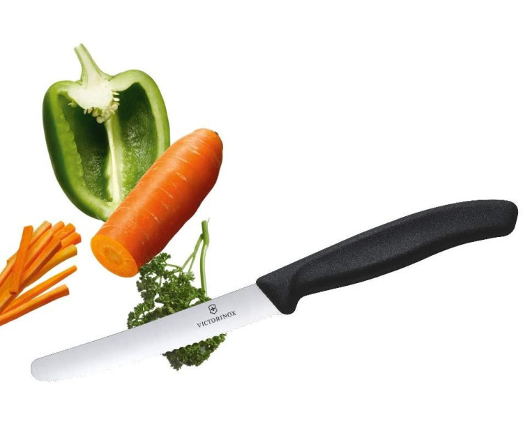 Victorinox 6.7833 11cm Domates-Sosis Bıçak Siyah