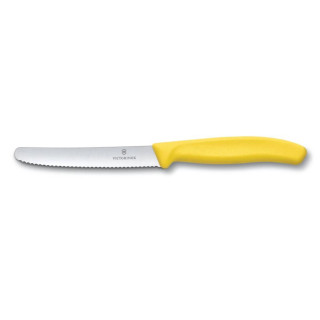 ​​​​​​​​​​​​​​​​​​​​​​​​​​​​​​Victorinox 11cm Tırtıklı Domates - Sosis Bıçağı SARI 6.7836.L118