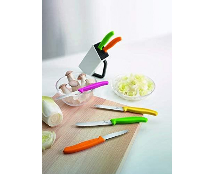 ​​​​​​​​​​​​​​​​​​​​​​​​​​​​​​Victorinox 11cm Tırtıklı Domates - Sosis Bıçağı TURUNCU 6.7836.L119