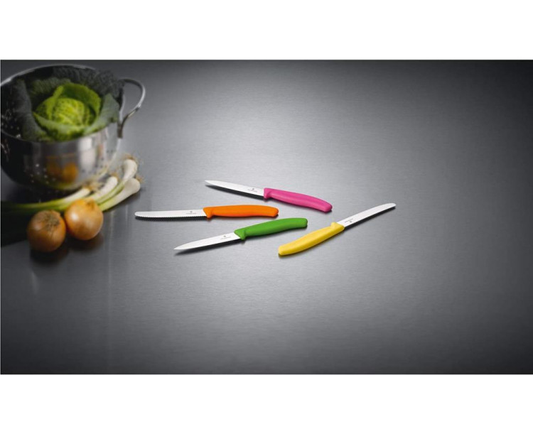 ​​​​​​​​​​​​​​​​​​​​​​​​​​​​​​Victorinox 11cm Tırtıklı Domates - Sosis Bıçağı SARI 6.7836.L118