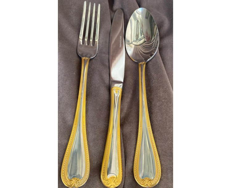 STATTLICH Vismar Elisa Çatal Bıçak Takımı Yarım Altın 89 Parça 